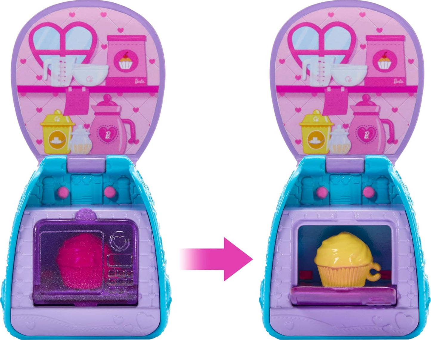 Barbie Family & Friends Cupcake Baking Backpack Blonde Chelsea Doll, Wearable Backpack with Baking Play Pieces