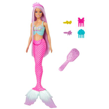 Barbie Mermaid Doll with 7-Inch-Long Pink Fantasy Hair and Colorful Accessories for Styling Play Like Headband and Barrettes