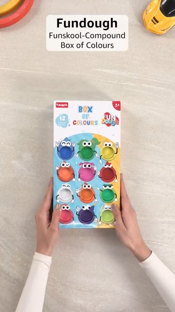 Funskool-Fundough Compound Box of Colours, 600gms, (12×50 GMS) Multicolour, Dough, Toy, Shaping, Sculpting, 3 Years
