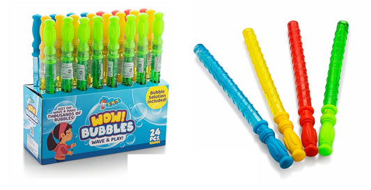 Sunny Bubbles Party Pack – Bubble Wands Set for Kids & Adults – Outdoor Fun for Ages 3 to 99 – Giant Bubble Maker Toys for Birthdays, Picnics & Events|Multicolor1