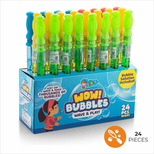 Sunny Bubbles Party Pack – Bubble Wands Set for Kids & Adults – Outdoor Fun for Ages 3 to 99 – Giant Bubble Maker Toys for Birthdays, Picnics & Events|Multicolor1