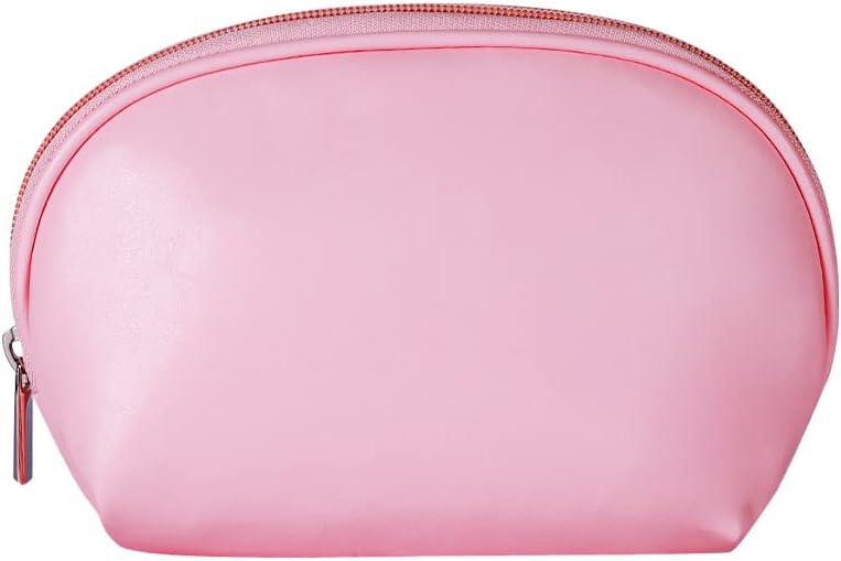 Semicircular Cosmetic Bag Pink Makeup Pouch