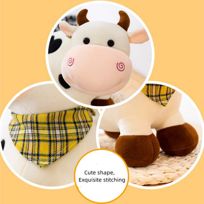 Trumpet Cow Plush Toy, 10.2" Little Cow Doll,Stuffed Animal Throw Plushie Pillow Doll, Present for Every Age & Occasion (White)