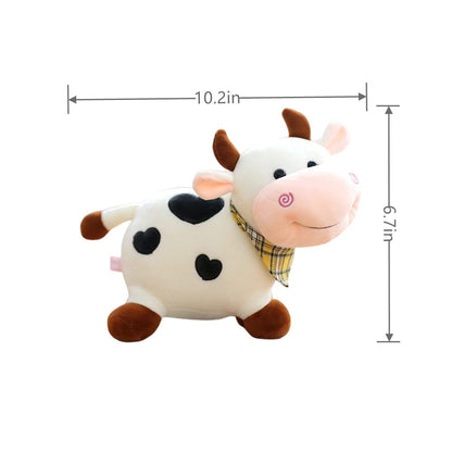 Trumpet Cow Plush Toy, 10.2" Little Cow Doll,Stuffed Animal Throw Plushie Pillow Doll, Present for Every Age & Occasion (White)
