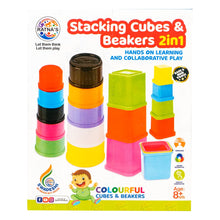 RATNA'S Shape Stacking Cubes & Beakers 2in1 Toy for Kids 2+