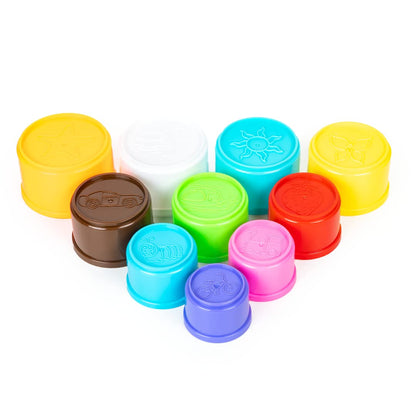 RATNA'S Shape Stacking Cubes & Beakers 2in1 Toy for Kids 2+