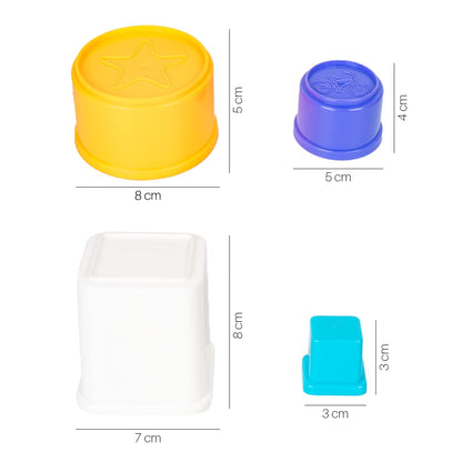 RATNA'S Shape Stacking Cubes & Beakers 2in1 Toy for Kids 2+