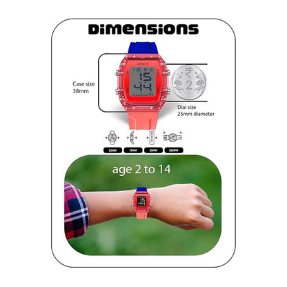 SPIKY Digital Sports Watch for Kids | Multifunctional, Luminous Display, Alarm, Day | Water Resistant | Best Birthday Gift Wrist Watches for Girls & Boys | Age 2-14 yrs