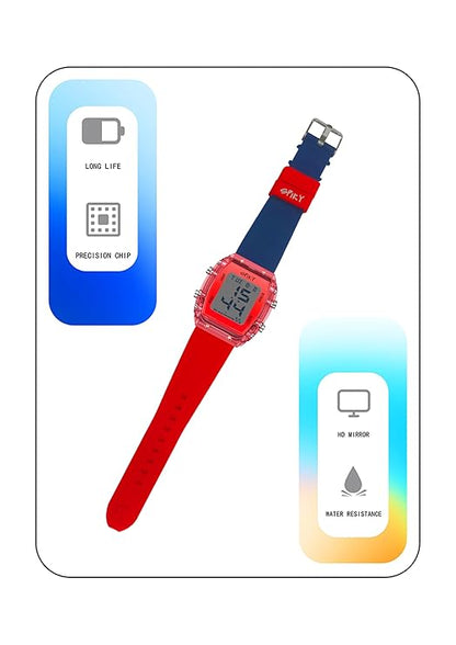 SPIKY Digital Sports Watch for Kids | Multifunctional, Luminous Display, Alarm, Day | Water Resistant | Best Birthday Gift Wrist Watches for Girls & Boys | Age 2-14 yrs