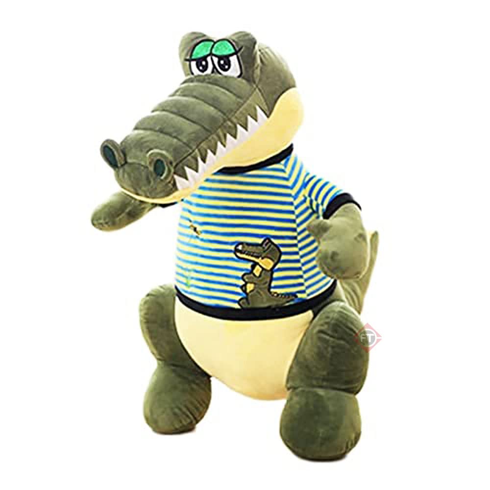 Firstly Traders Soft Toys for Girls | Plush Pillow for Girls| Adorable Smart Cute Crocxy Crocodile|Fun and Playtime Large (76 cm)