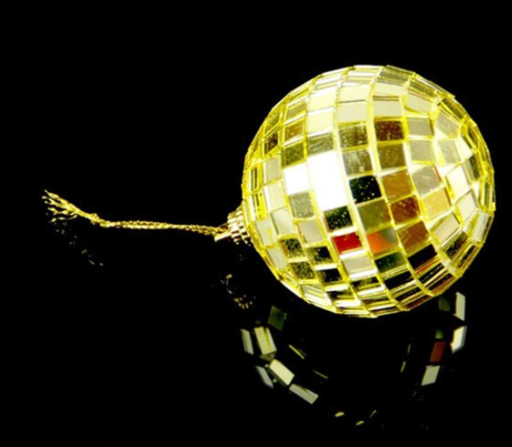Gold Mirror Disco Ball Decoration Set - Pack of 6