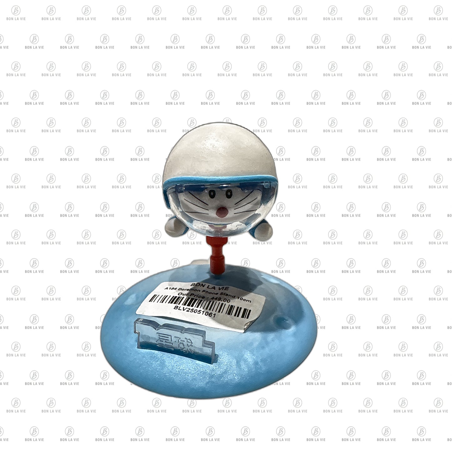 Doraemon Astronaut Phone Stand Figure - 10cm Collectible Desk Accessory