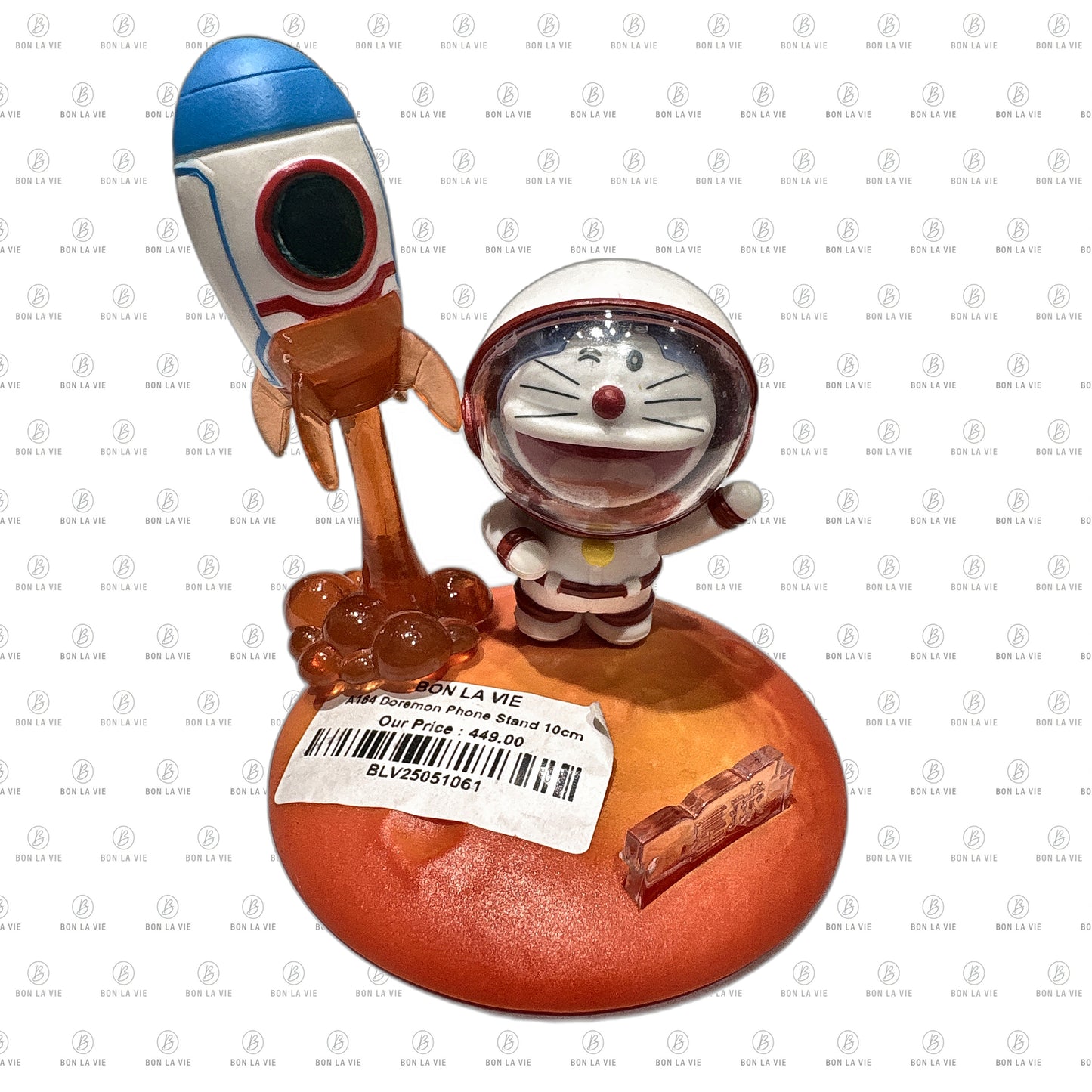 Doraemon Astronaut Phone Stand Figure - 10cm Collectible Desk Accessory