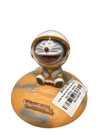 Doraemon Astronaut Phone Stand Figure - 10cm Collectible Desk Accessory