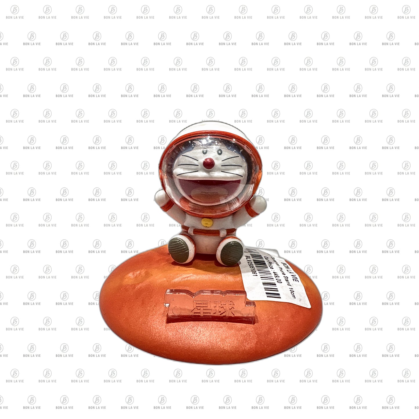 Doraemon Astronaut Phone Stand Figure - 10cm Collectible Desk Accessory