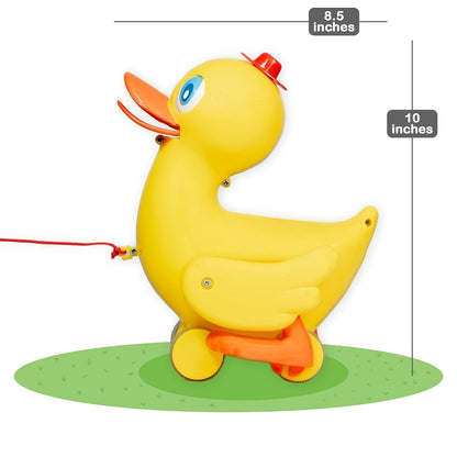 Toy Mall Pull Along Quacking Duck for Toddlers to Play & Learn to Walk