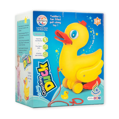 Toy Mall Pull Along Quacking Duck for Toddlers to Play & Learn to Walk
