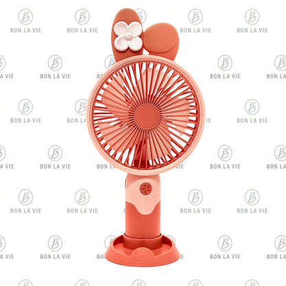 DianDi Fashion Fan — Bow & Ears Design Handheld Desktop USB Fan