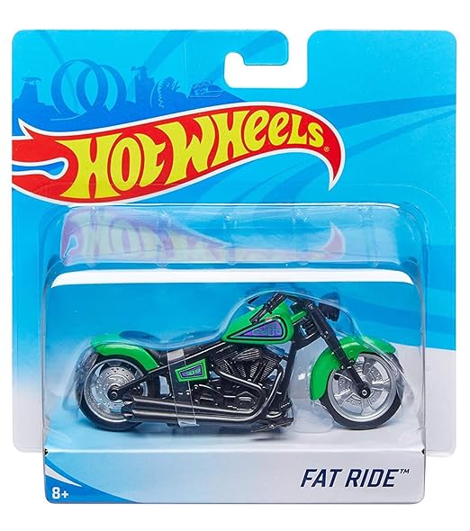 Hot Wheels Die-Cast Street Bike – Fat Ride 1:18 Scale Motorcycle (Age 8+) Assorted