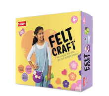Funskool Handycrafts Felt Craft, Make Bags, Phone Sleeve, Pencil Pouch, Keyrings, Art and Craft Kit, Ages 5 Years and Above, Multicolour