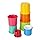 Giggles Funskool Giggles - Stacking Drums, Stacking Blocks with Animals, Helps to Sort, Stack and Nest,Infant and Preschool Toys & - Stack N Nest Toy,Multicolour 3 in 1 Gift Set,Develops Motor Skills