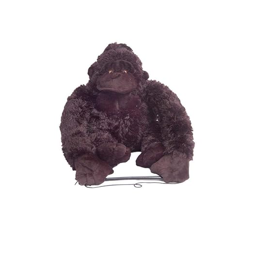 Gorilla Animal Plush Soft Toy for Kids, Black Color, Length 30 cm, Height 45 cm