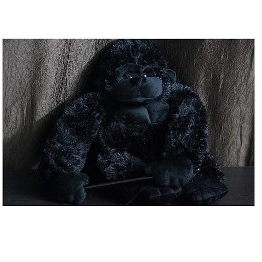 Gorilla Animal Plush Soft Toy for Kids, Black Color, Length 30 cm, Height 45 cm