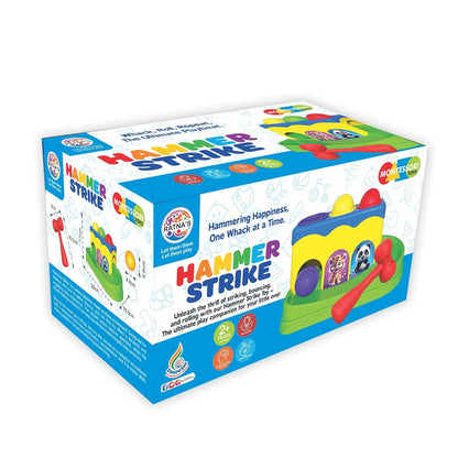 Ratna's Hammer Strike Knock Ball Toy to See The Balls Roll Out for Toddlers & Kids