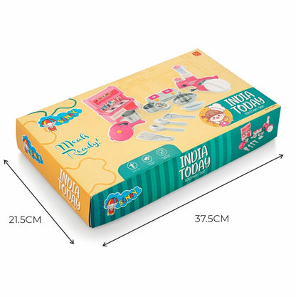 Sunny India Today Kitchen Set for Kids 3Y+ | Pretend Play Cooking Set with Popular Stainless Steel Utensils|Pink