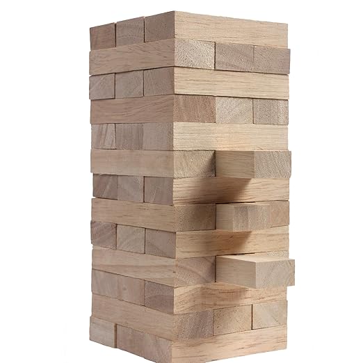 Hasbro Jenga Mini Blocks Stacking Tower Game for Kids 6Y+, Multicolour