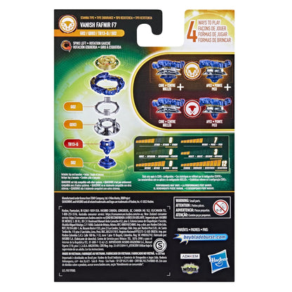 Beyblade Burst Quaddrive Vanish Fafnir F7 Spinning Top Starter Pack, 8Yrs+
