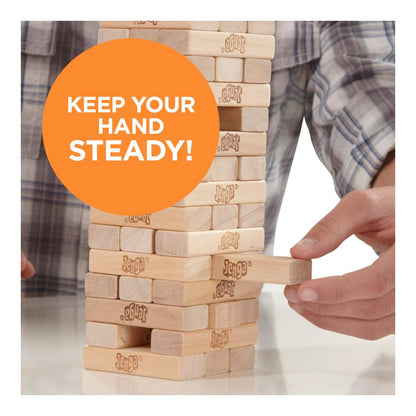 Hasbro Jenga Tube Stacking Tower Game for Kids 6Y+, Multicolour
