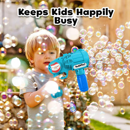 Rowan Bubble Blaster with Solution Bottle, Blue, 3Y+