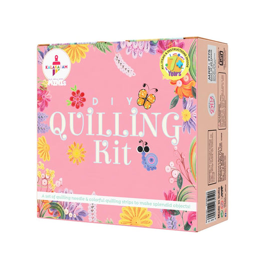 Kalakaram Mini DIY Quiiling Craft Kit | Perfect for Gifting | Birthday Gifting | Return Gift for Parties | Kids Aged 4,5,6,7