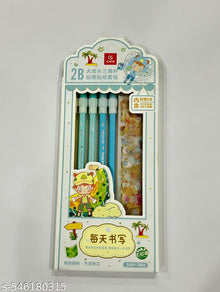 Kawaii 2B Pencil and Washi Sticker Tape Set