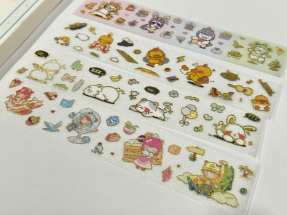 Kawaii 2B Pencil and Washi Sticker Tape Set