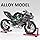 Metal Kawasaki Ninja H2R (1:6 Scale) Diecast Model Motorcycle Bike with Smoke, LED Lights & Engine Sound Â– Alloy Superbike Collectible Toy (XLG Edition), Black