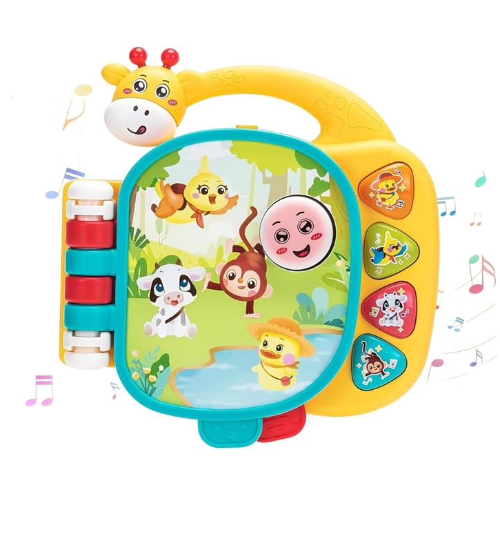 Musical Giraffe for Baby and Kid – Light-Up Keyboard with Ocean Theme, Animal Sounds and Educational Songs | Interactive Learning Toy for Infants & Toddlers (Color May Vary)