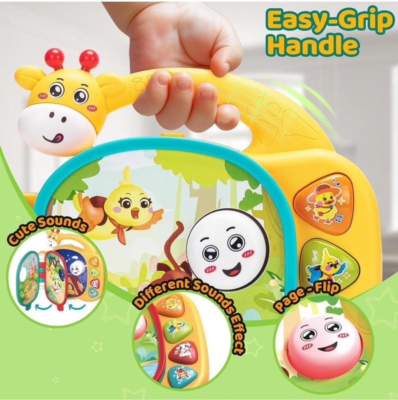 Musical Giraffe for Baby and Kid – Light-Up Keyboard with Ocean Theme, Animal Sounds and Educational Songs | Interactive Learning Toy for Infants & Toddlers (Color May Vary)