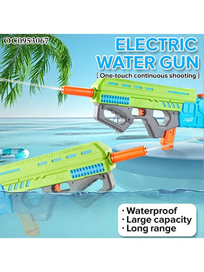 Green - PowerSplash 500 - Ultra High-Pressure Electric Water Gun Pichkari Toy For Kids | Ultimate Electric Water Gun
