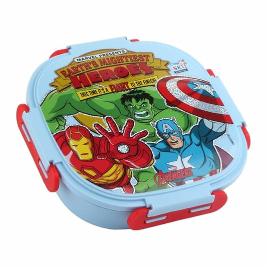 SKi Homeware Baker Insulated 3 Grid Bento Lunch Box With Stainless Steel Inner And A Steel Spoon- Avg, 450Ml