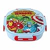 SKi Homeware Baker Insulated 3 Grid Bento Lunch Box With Stainless Steel Inner And A Steel Spoon- Avg, 450Ml