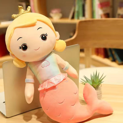 TOYZEELAND Shiva Mermaid Princess Doll Super Soft Toys for Girls (Doll 75 Cm Purple) Mermaid Princess � 75 cm Plush Soft Toy for Girls � Pink Stuffed Toy with Tail, Crown Soft Toys