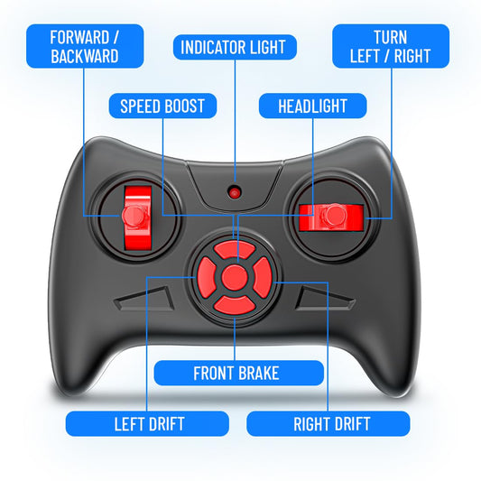 Mirana Duster 4WD 4x4 RC Car | High Speed ATV Remote Control Rock Crawler | C-Type USB Rechargeable Offroad Monster Truck | Spring Suspensions | Fun Outdoor Toy for Kids (4 Wheel Drive, Silver)