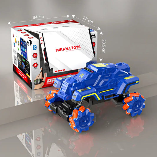 Mirana Watch Drifter 4WD 4x4 RC Car Toy for Kids - Gesture Remote & App Controlled High Speed Vehicle - 360° Rotation Monster Truck - Type-C USB Rechargeable - for Boys & Girls 3 to 10 Years (Red)