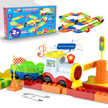 Mirana Block Rider Interlocking Train Set with Rechargeable Engine — 82 Pcs (2+ Years)