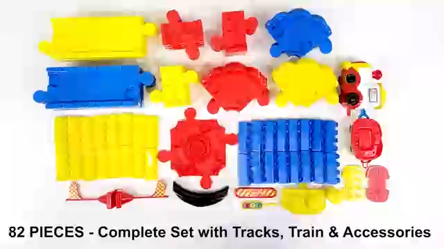 Mirana Block Rider Interlocking Train Set with Rechargeable Engine — 82 Pcs (2+ Years)