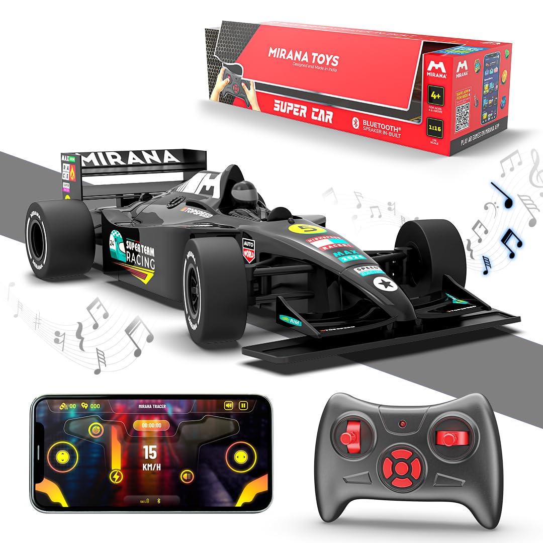 Mirana F1 Super Car RC Racing Car Bluetooth Speaker and App Control 1:16 Scale