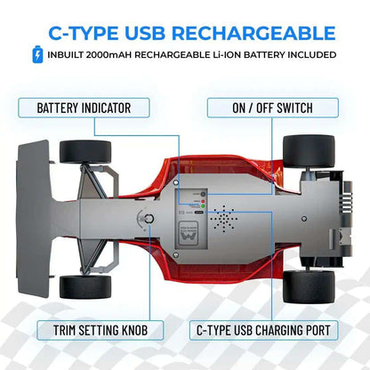 Mirana F1 Super Car RC Racing Car Bluetooth Speaker and App Control 1:16 Scale