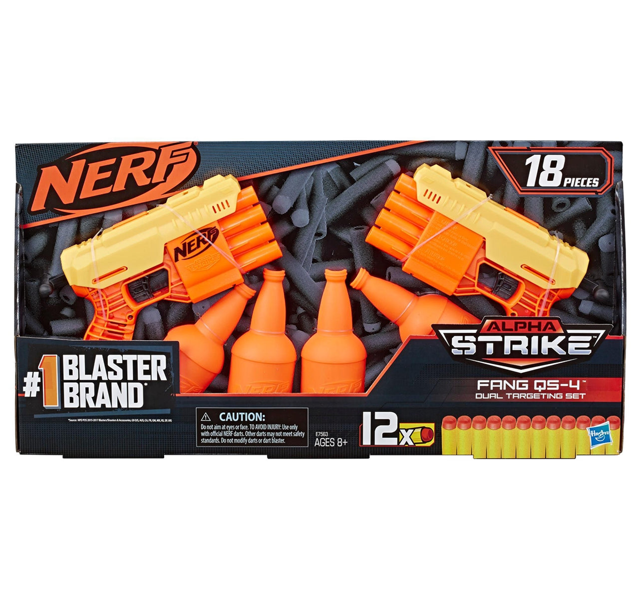 NERF Alpha Strike Fang QS-4 Dual Targeting Set -- 18-Piece Multicolor, 8Y+